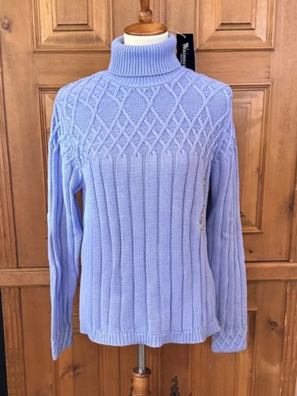 Wainscott Petites Periwinkle Lavender Turtleneck Sweater Long Sleeves L NWT